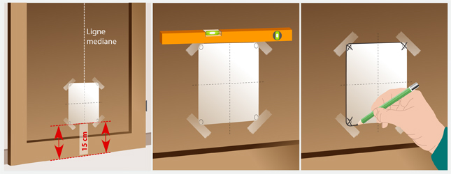 schema d'explication pour l'installation d'une chatiere