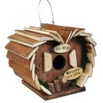 hôtel à oiseaux en bois original