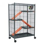 Cage chinchilla Zolux en noir et orange