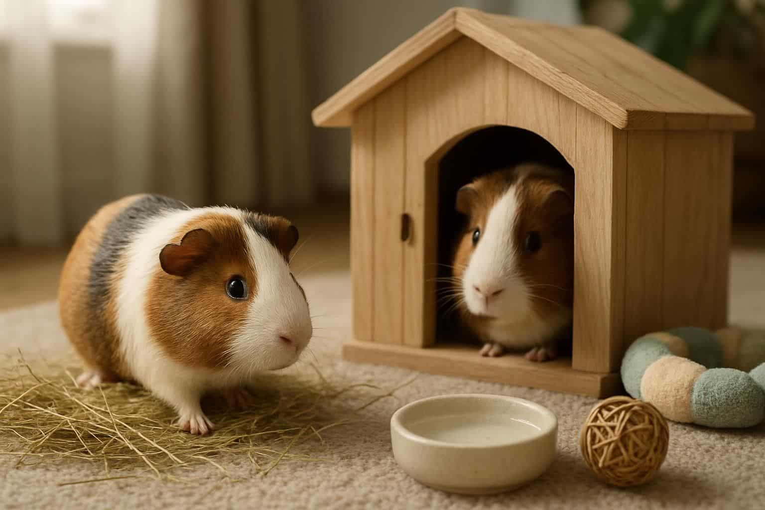 découvrez comment l'adoption d'un deuxième cochon d'inde pour tenir compagnie au premier a bouleversé leur quotidien, avec un nouvel arrivant qui refuse de sortir de sa maisonnette après trois jours.